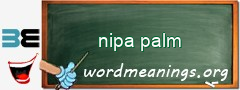 WordMeaning blackboard for nipa palm